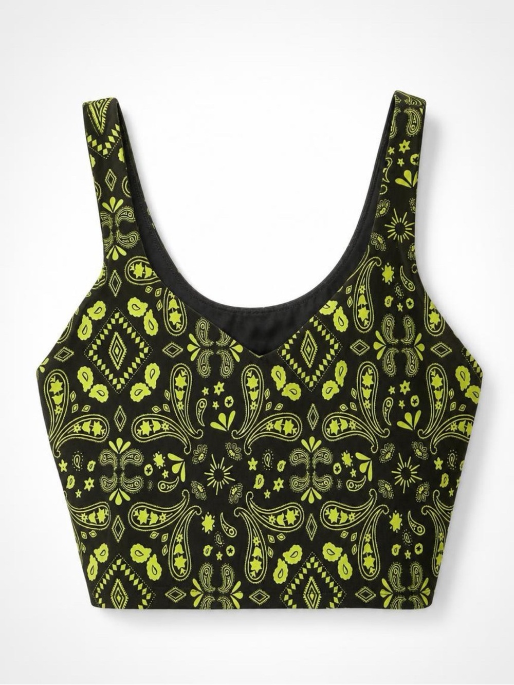 aerie Olive Tank with Lime Graphic Print